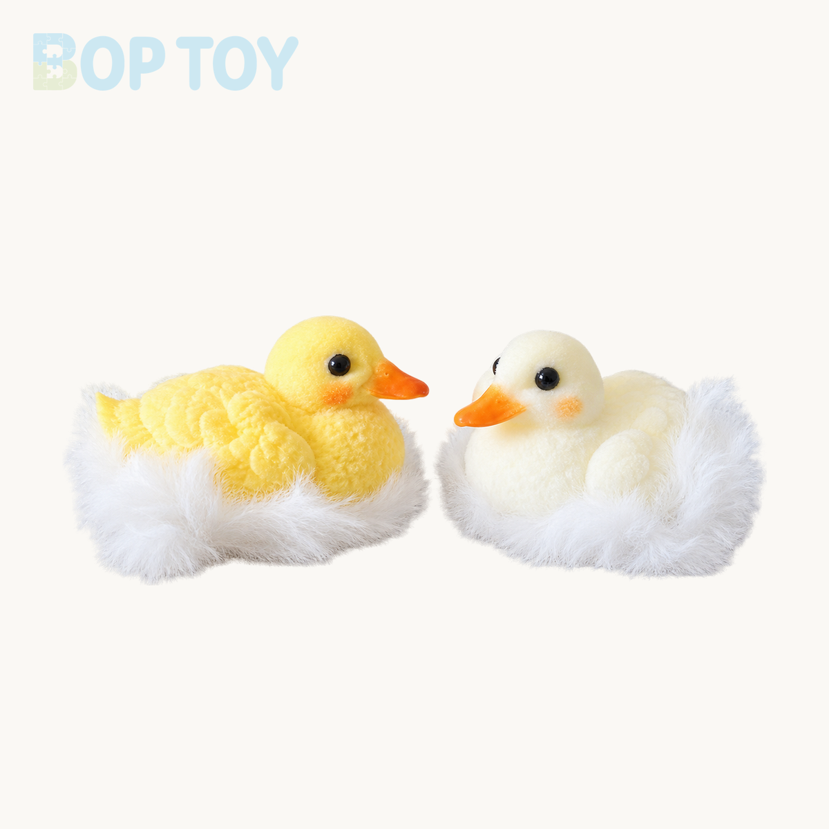 Duck Taba Squishy Toy – 2pcs Yellow & White – BOP TOY