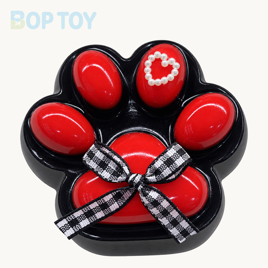 Red Cat's Paw Taba Squishy Toy – Red & Black – BOP TOY