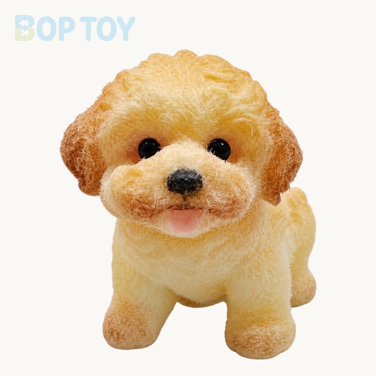 Super Mini Puppy Bichon Frise Taba Squishy Toy – gold puppy – BOP TOY