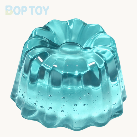 Clear Blue Dessert Cake Taba Squishy Toy – Transparent Blue – BOP TOY