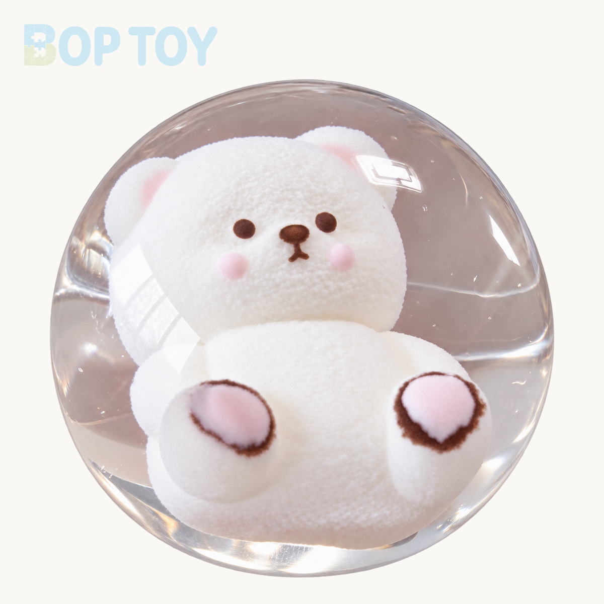 Transparent Bear Ball Taba Squishy Toy – Bear Ball – BOP TOY