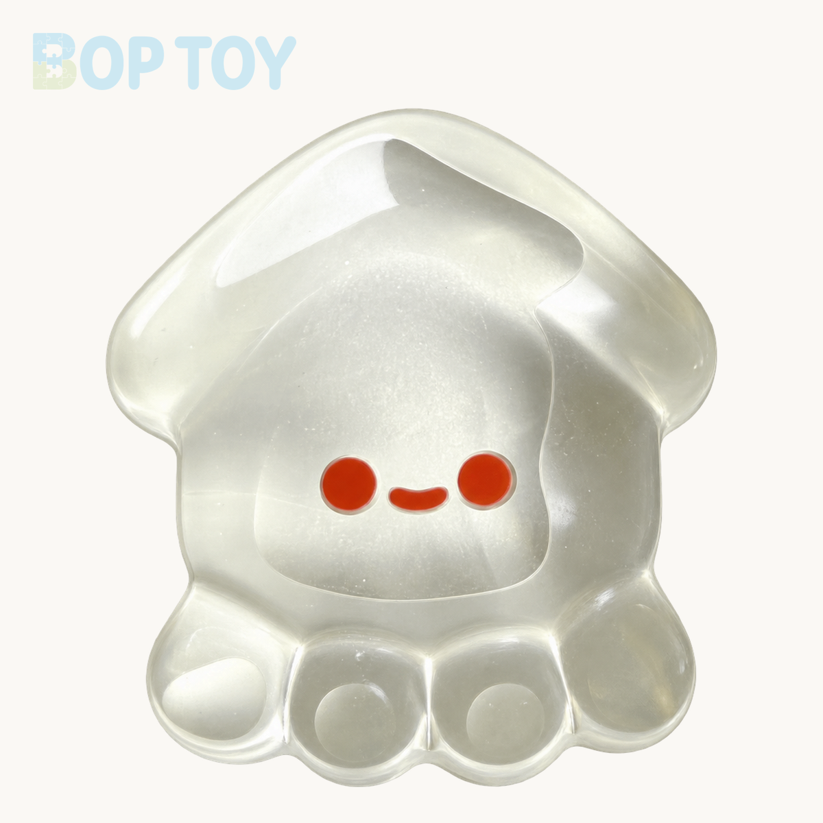 Clear Sea Creature Taba Squishy Toys – Jellyfish, Squid & Crab – Squid – BOP TOY