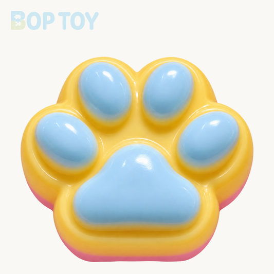 Yellow & Blue Cat Paw Taba Squishy Toy – Cat 's paw – BOP TOY