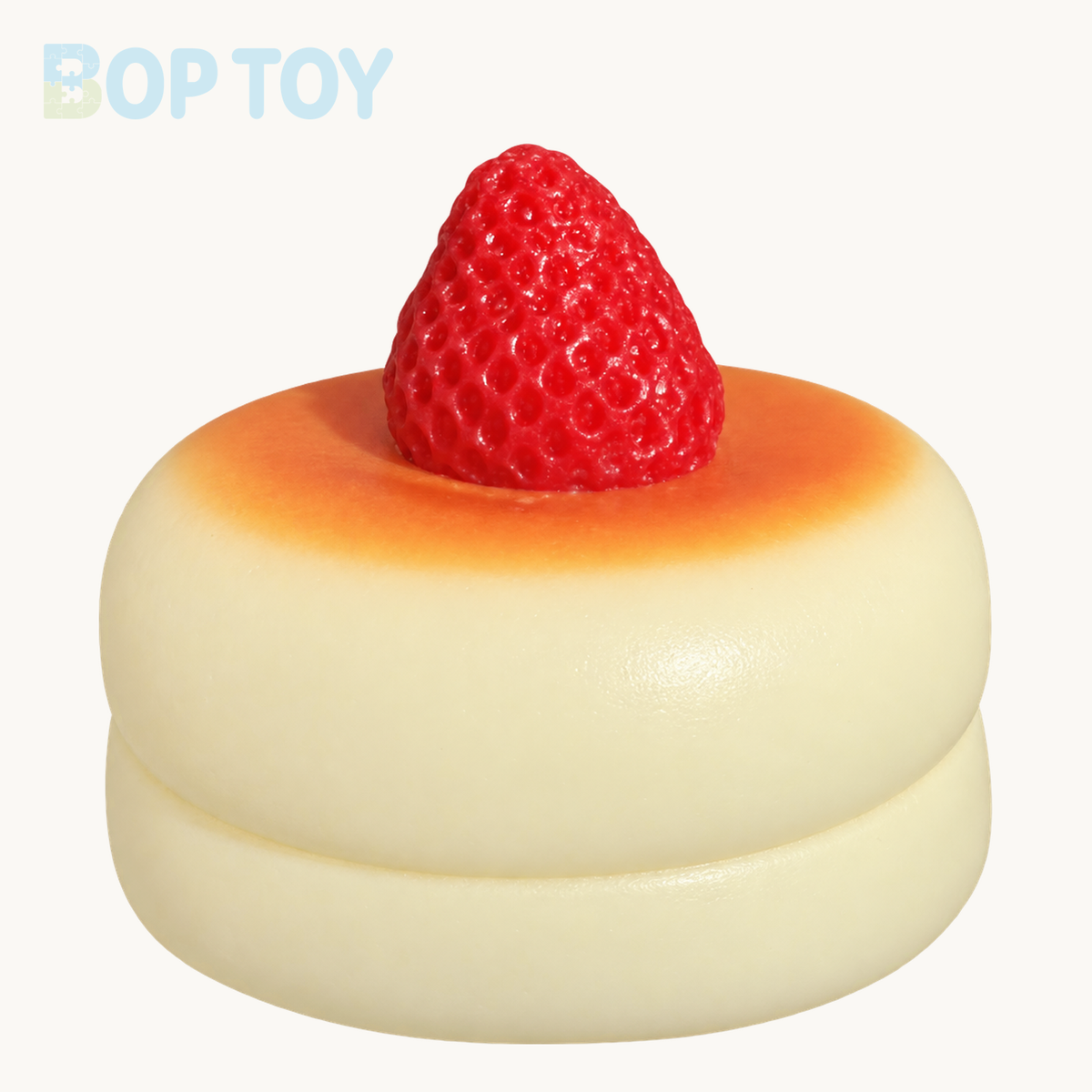 Soufflé Cake Taba Squishy Toy – Strawberry Souffle – BOP TOY