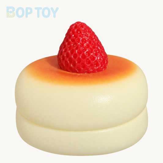 Soufflé Cake Taba Squishy Toy – Strawberry Souffle – BOP TOY