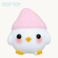 Fluffy Chick Taba Squishy Toy with Hat – Pink – BOP TOY