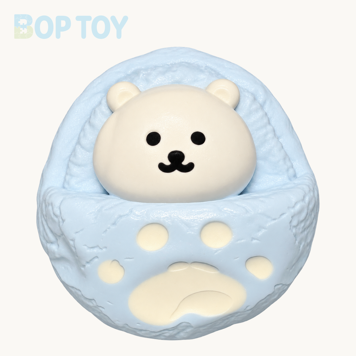Sleeping Little Bear Taba Squishy Toy – Blue – BOP TOY