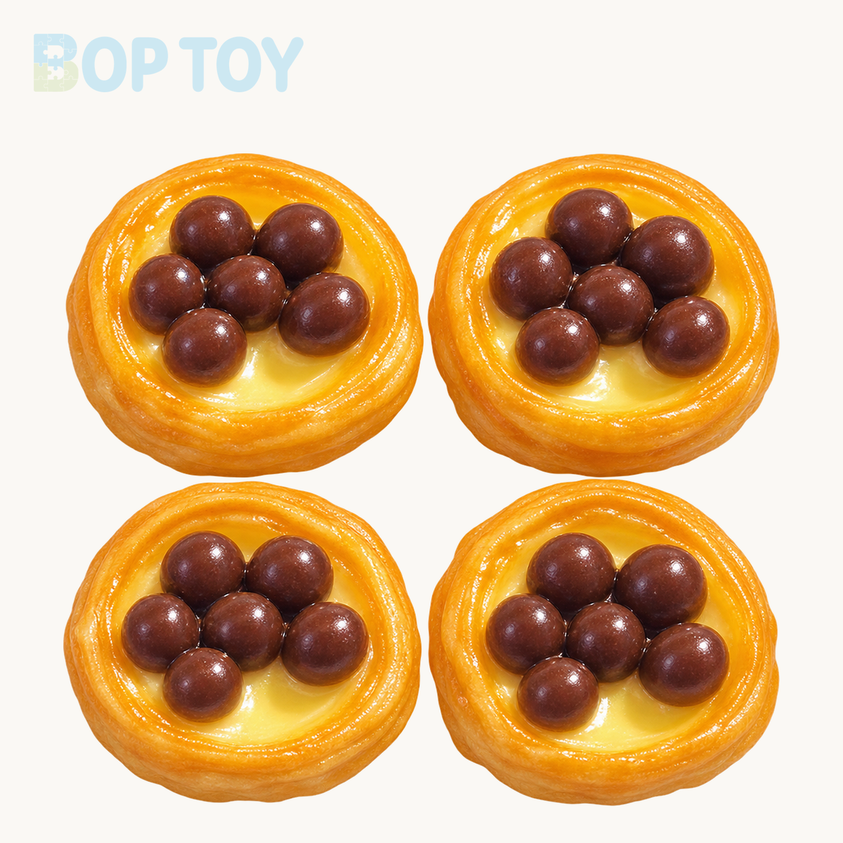 Mini Paw Egg Tart Taba Squishy Toy – 4pcs – BOP TOY