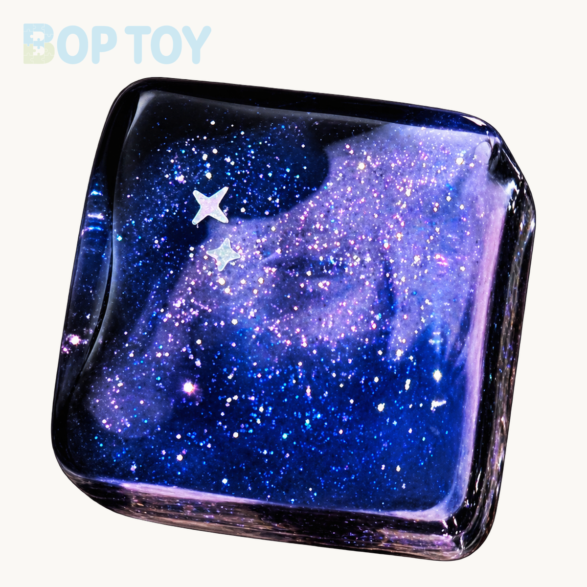 Transparent Cosmic Strips / Mini Cube Ball Taba Squishy Toy – Cosmic Mini Cube – BOP TOY