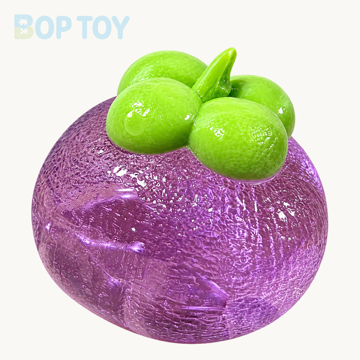 Transparent Mangosteen Taba Squishy Toy – Mangosteen – BOP TOY