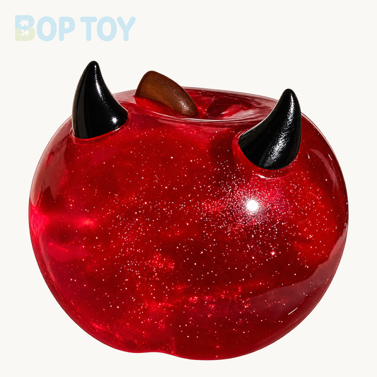 Clear Red Apple Taba Squishy Toy with Horns – Red Apple – BOP TOY
