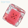 Transparent Watermelon Ice Cube Taba Squishy Toy – Red – BOP TOY