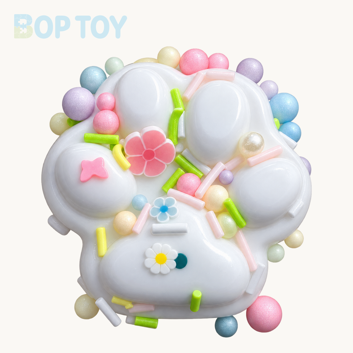 White Cat's Paw Taba Squishy Toy – type B – BOP TOY