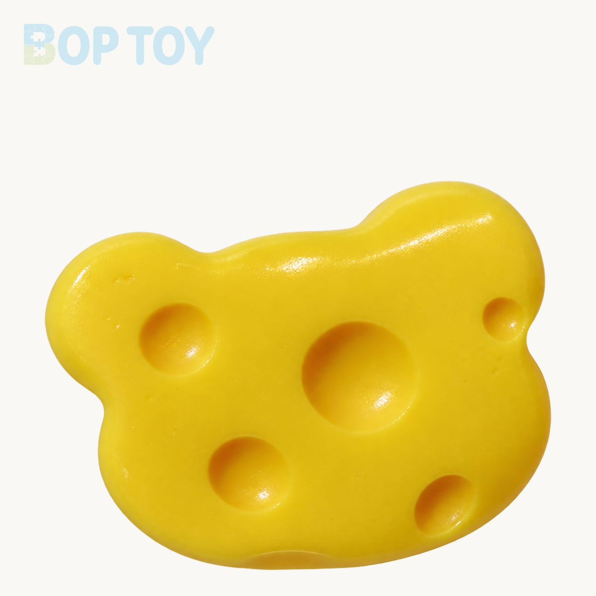 Bear Shape Cheese Taba Squishy Toy – 1pc – BOP TOY