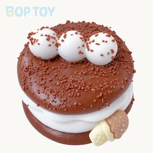 Cheesecake Taba Squishy Toy – Chocolate & Original – Chocolate – BOP TOY