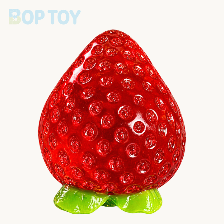 Transparent Strawberry Taba Squishy Toy