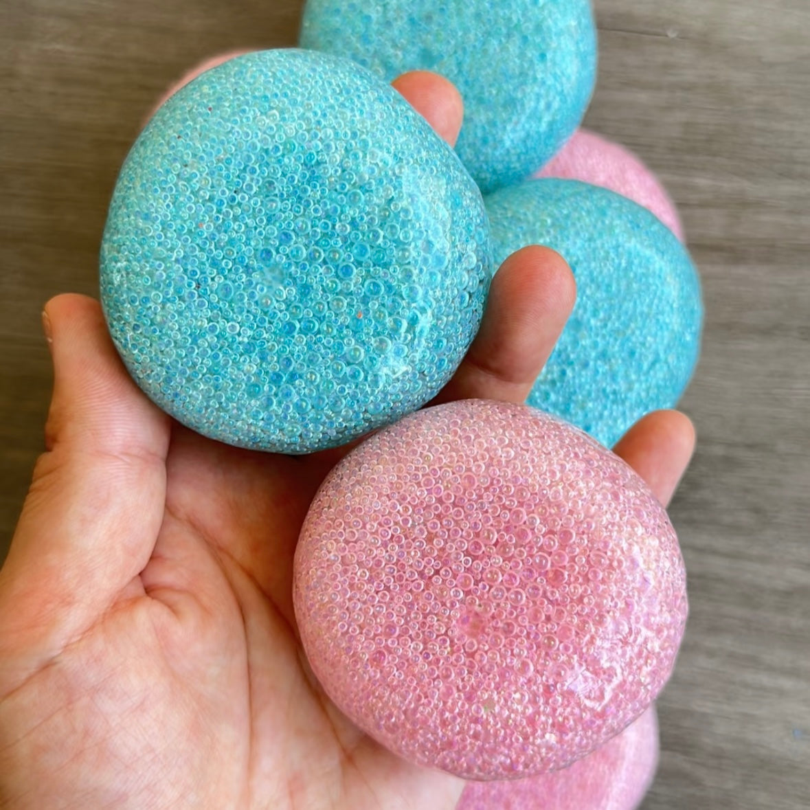 Pink & Blue Handmade Stress Ball – product image 2