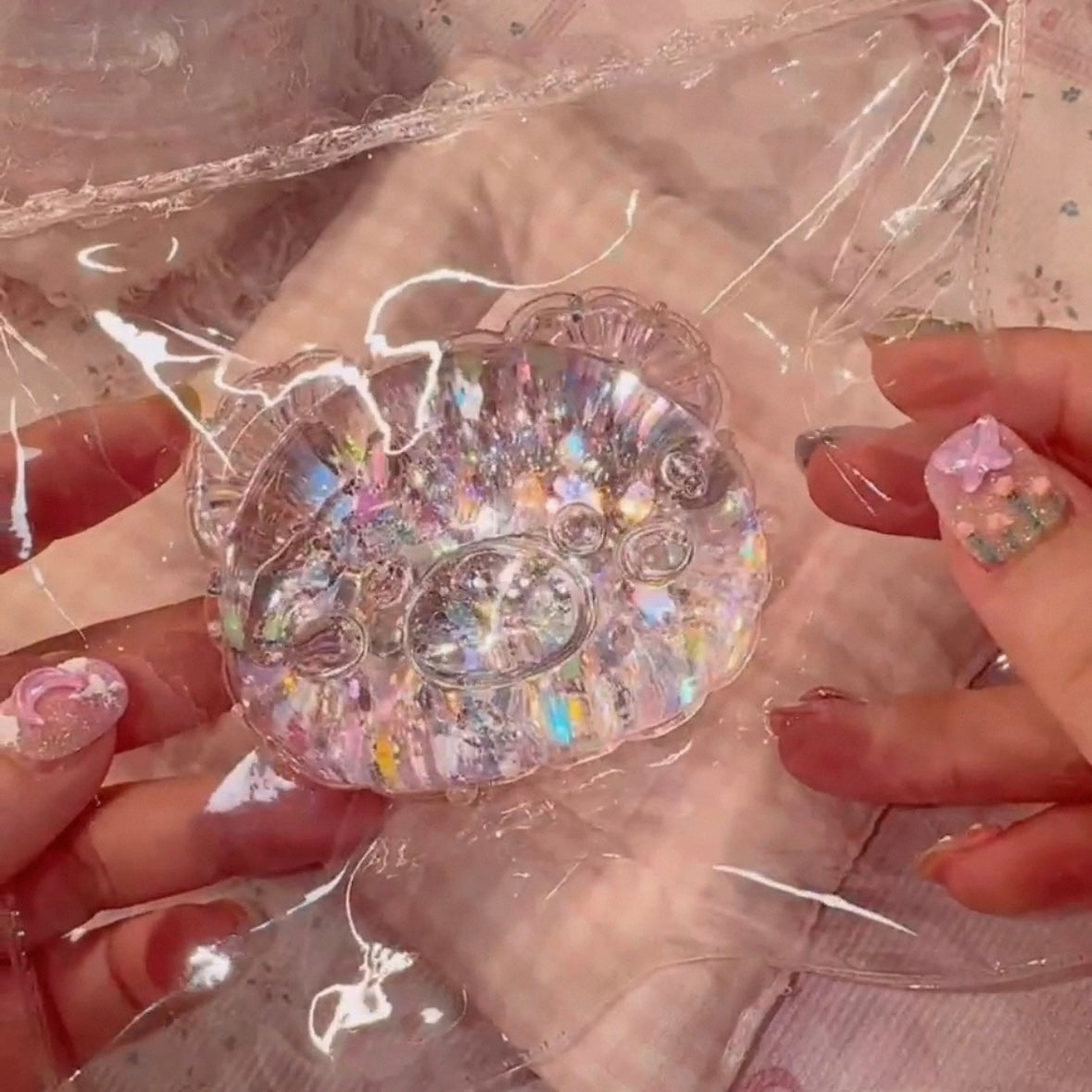 Transparent Bear Head Taba Squishy Toy – product image 3