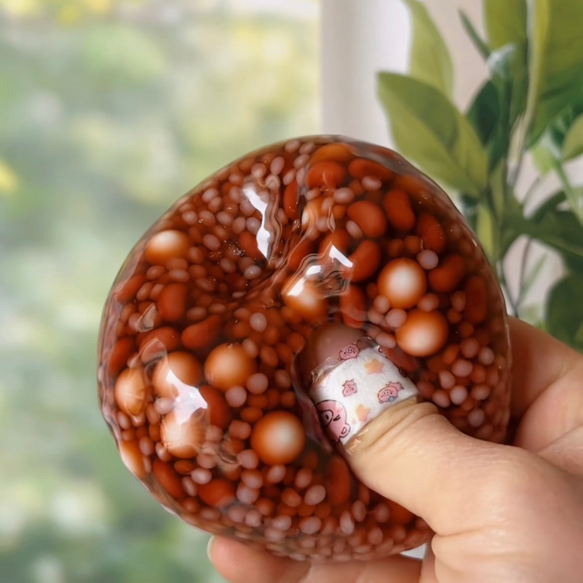 Handmade Red Bean Stress Ball – product image 3