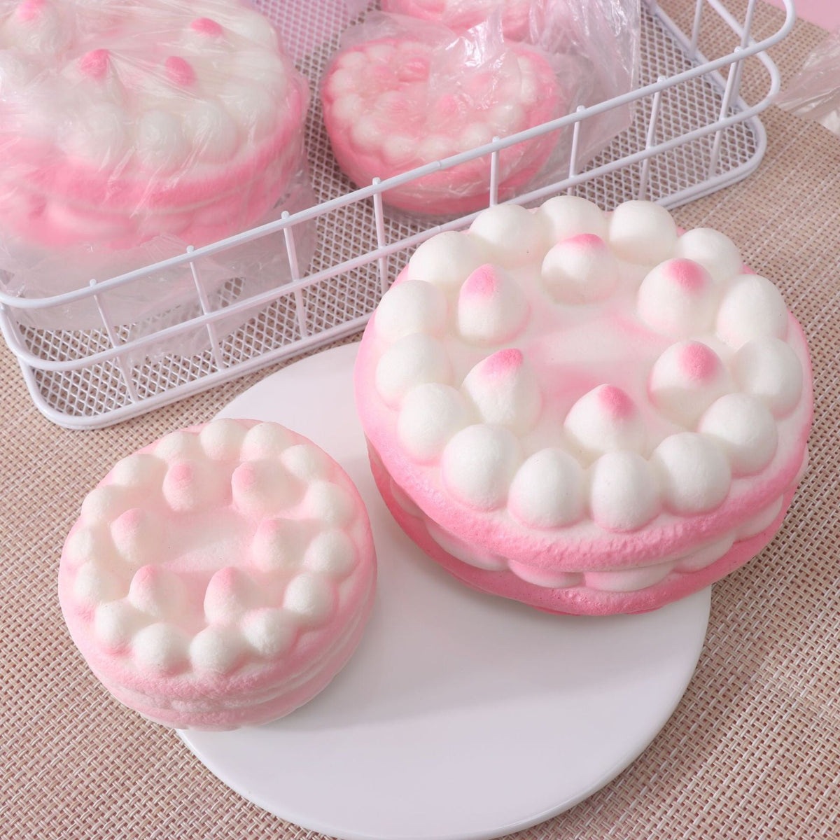 Slow Rising Squishy Pink Cake Stress Relief Decompression Toy – product image 7