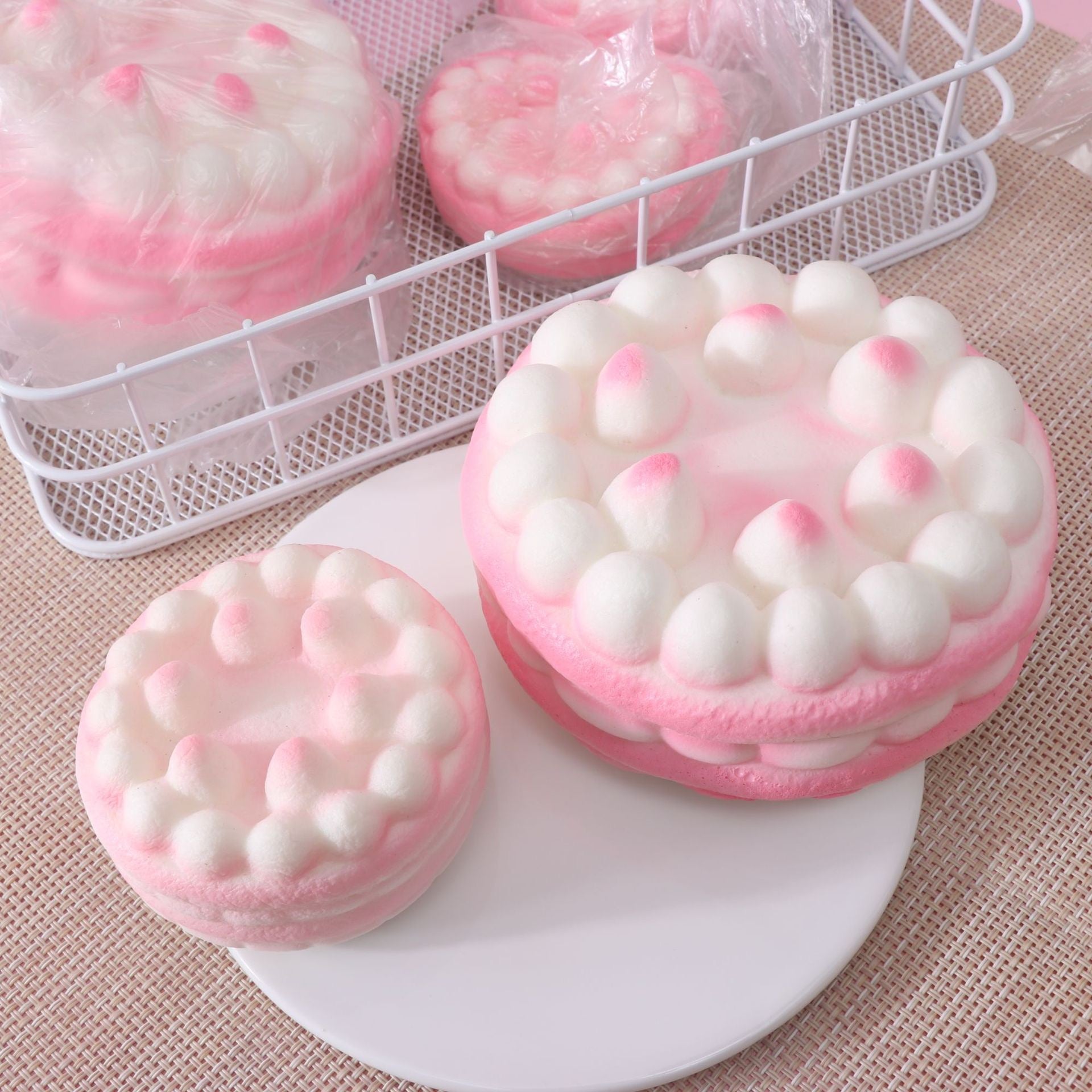 Slow Rising Squishy Pink Cake Stress Relief Decompression Toy – product image 7