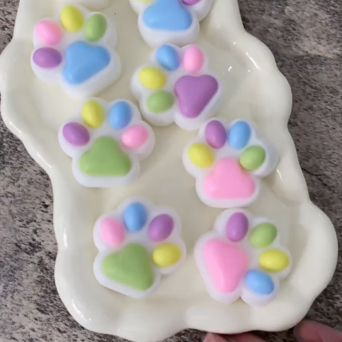 Handmade Silicone Rainbow Cat's Paw Taba Squishy Toy  - Christmas Series – product image 2