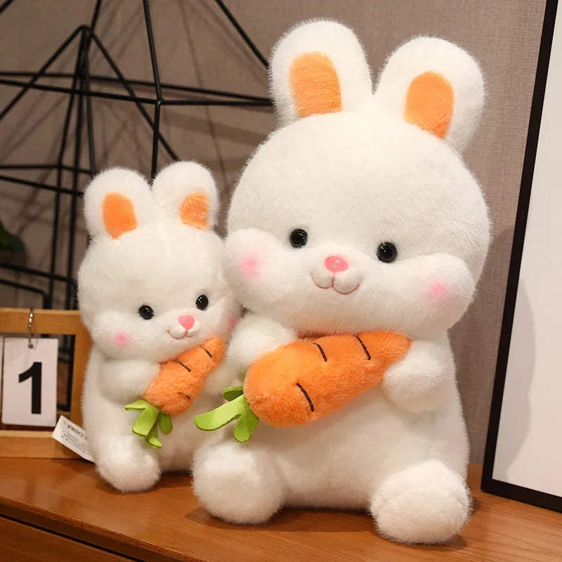 Carrot-Holding Bunny Plushie, 10-20" | 26-50 cm — image 1