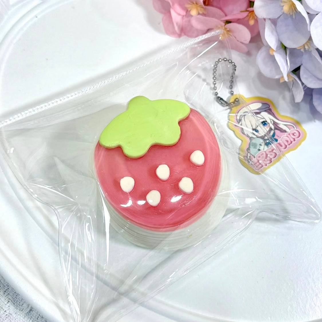 180g Handmade Silicone Strawberry Stress Relief Squishy Toy – product image 2