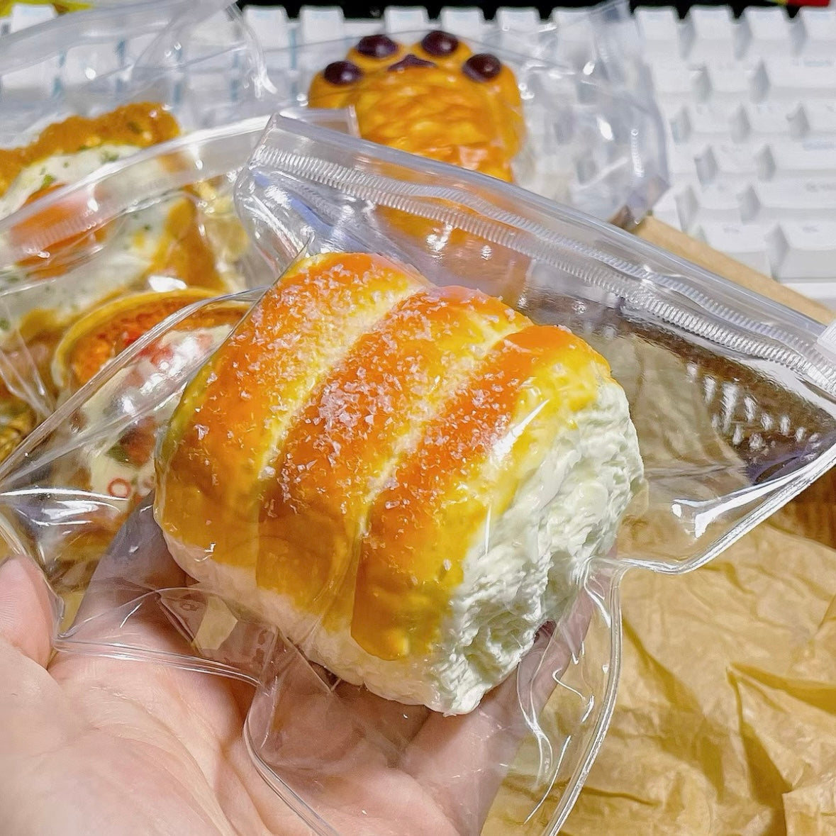 160g Handmade Silicone Bread Taba Squishy Toy – product image 2