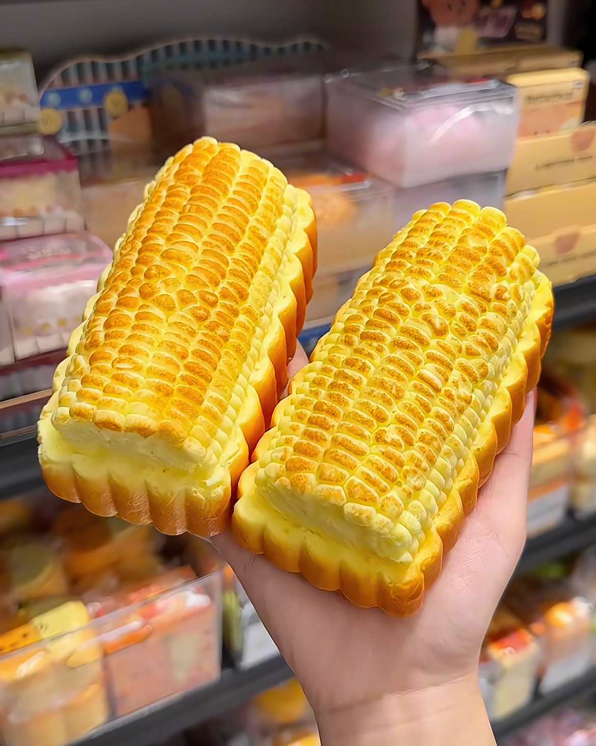 Grilled Corn Slow-Rising Squishy – 1 Piece Golden Kernel-Textured Food Squeeze Toy