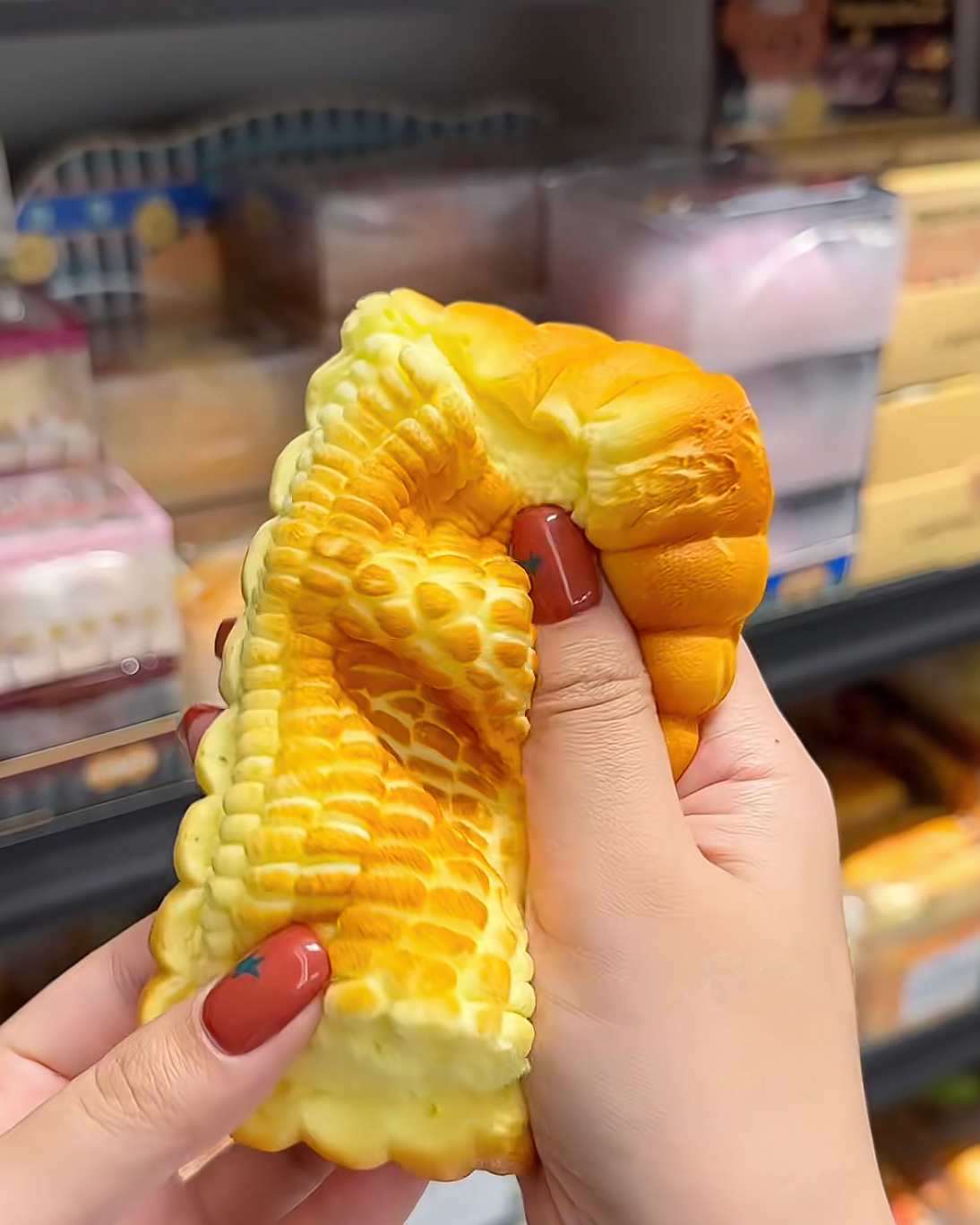 Grilled Corn Slow-Rising Squishy – 1 Piece Golden Kernel-Textured Food Squeeze Toy