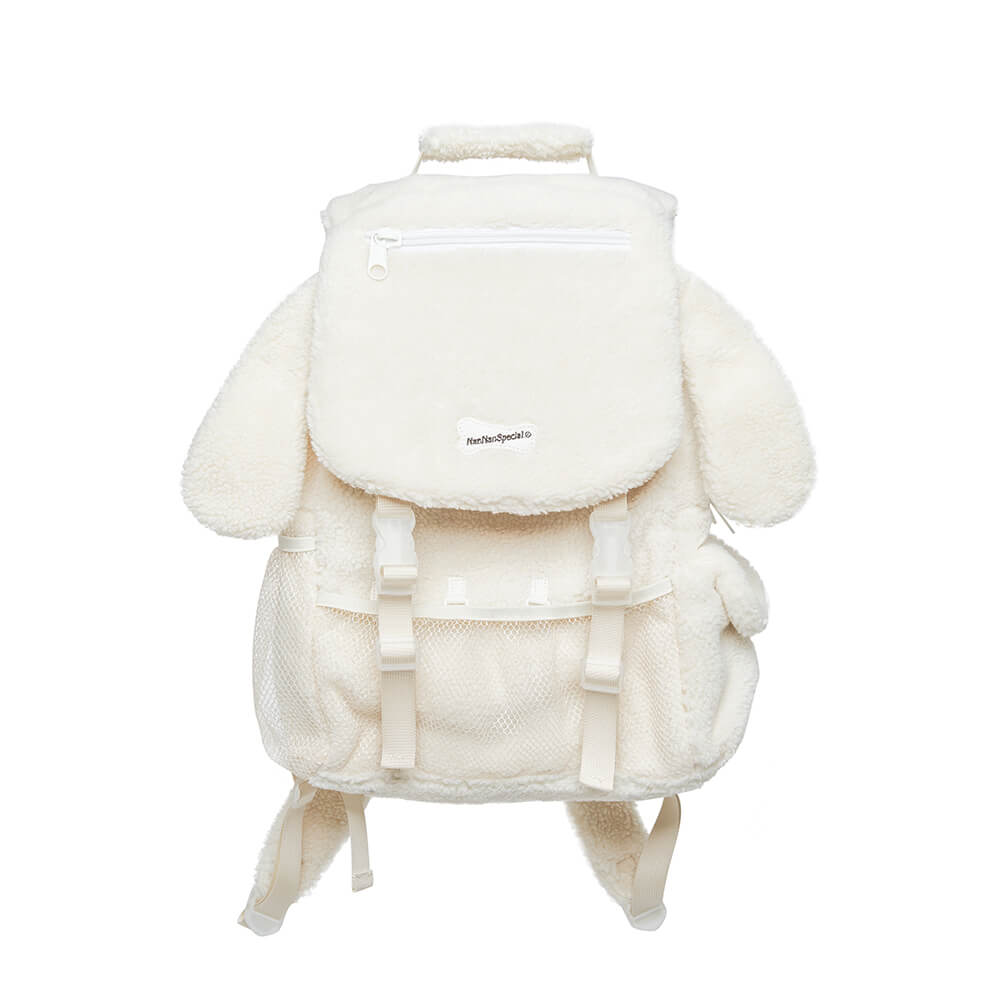 Puppy Ears White Sherpa Backpack — image 10