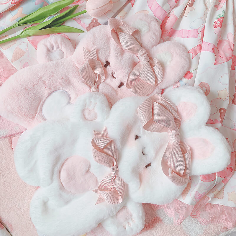 Fluffy Rabbit Crossbody Bag with Pearl Chain — image 4