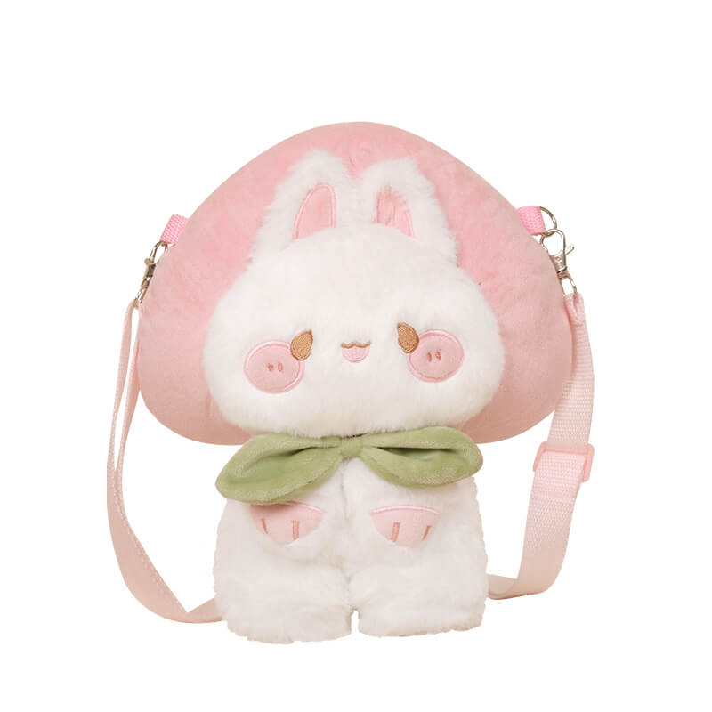 Pink Peach Rabbit Crossbody Plush Bag — image 6