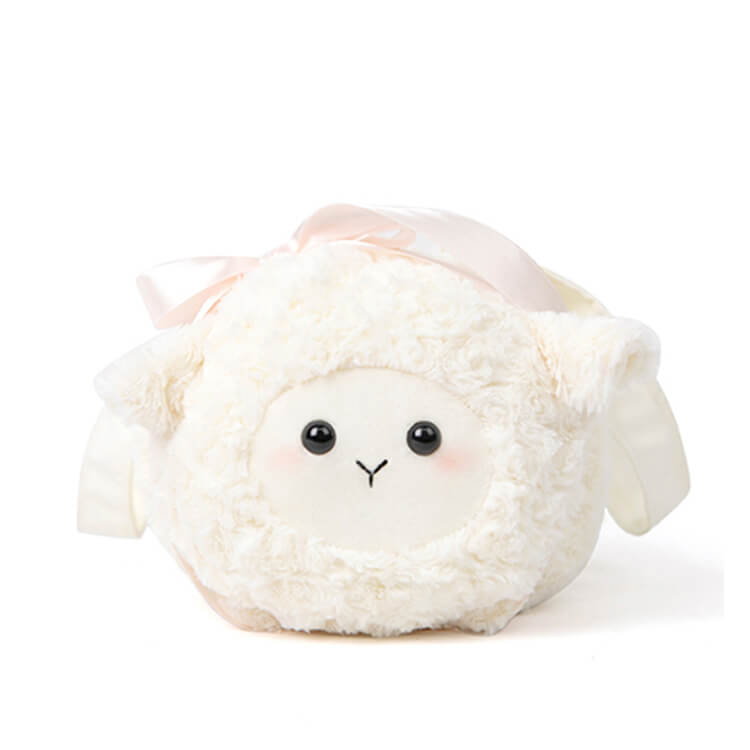 Chubby Sheep Plush Bag with Ribbon — image 2