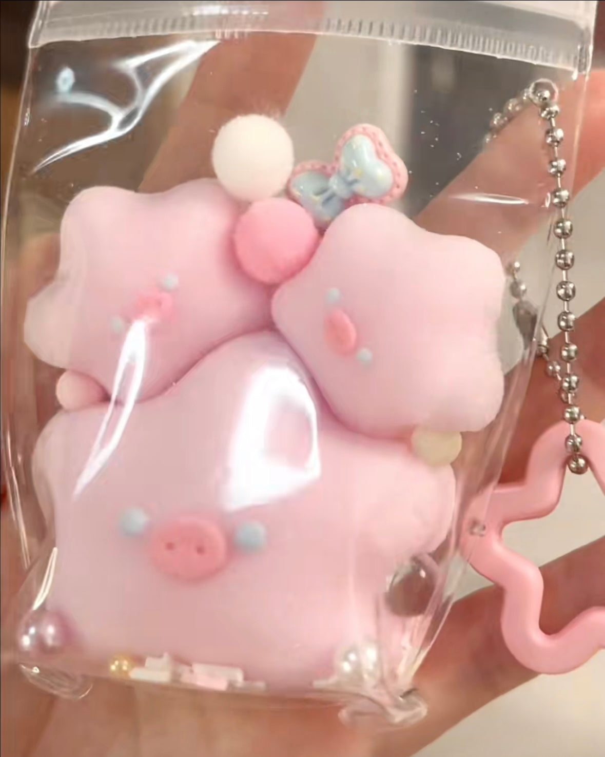 Handmade Pink Star Shape Squishy Stress Relief Toy – product image 4