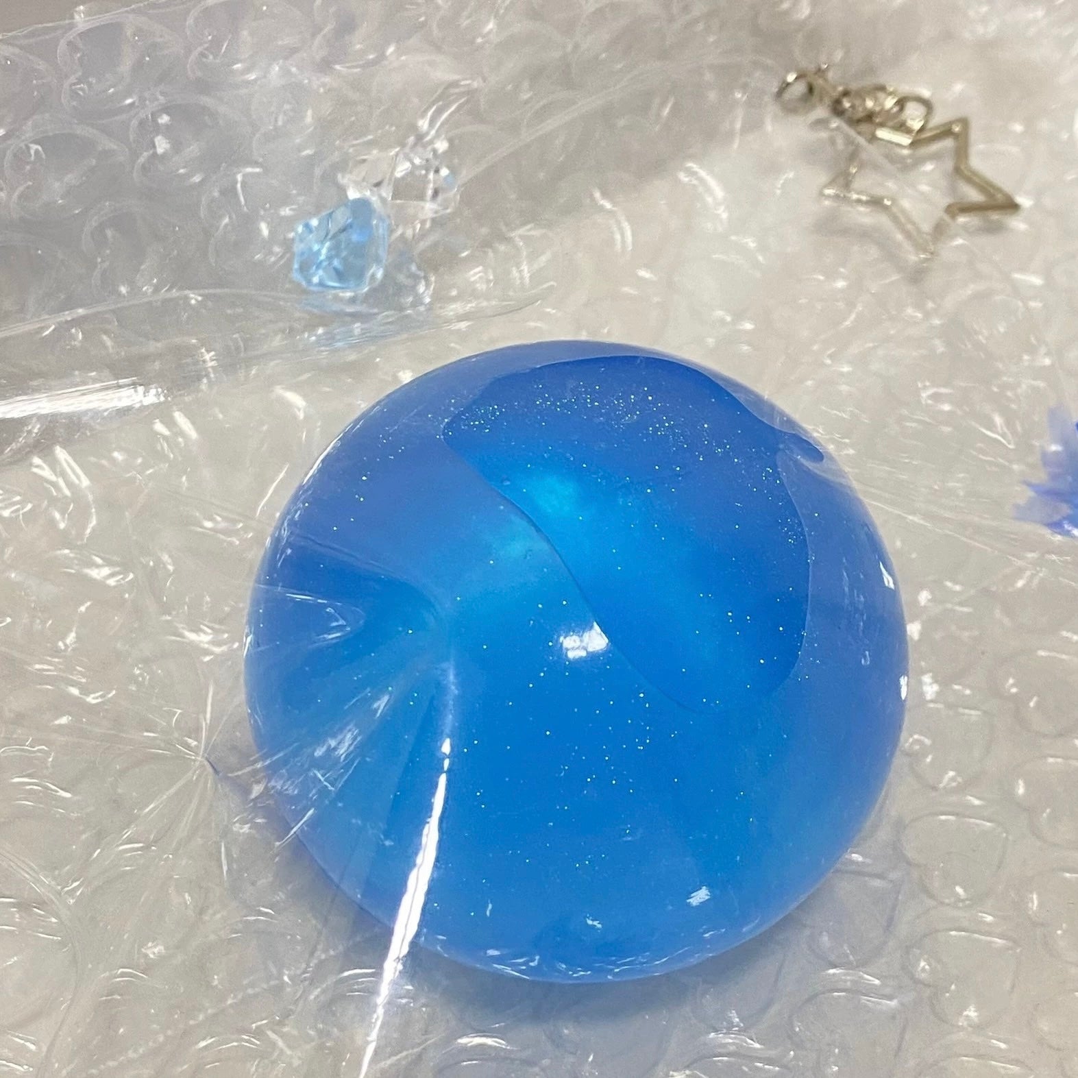Handmade Transparent Stress Ball Taba Squishy Toy with Freebie – product image 5