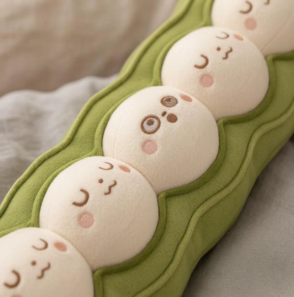 Edamame Body Pillow - Long Soft Pea Pod Plush Cushion, 35-47" | 90-120 cm — image 10
