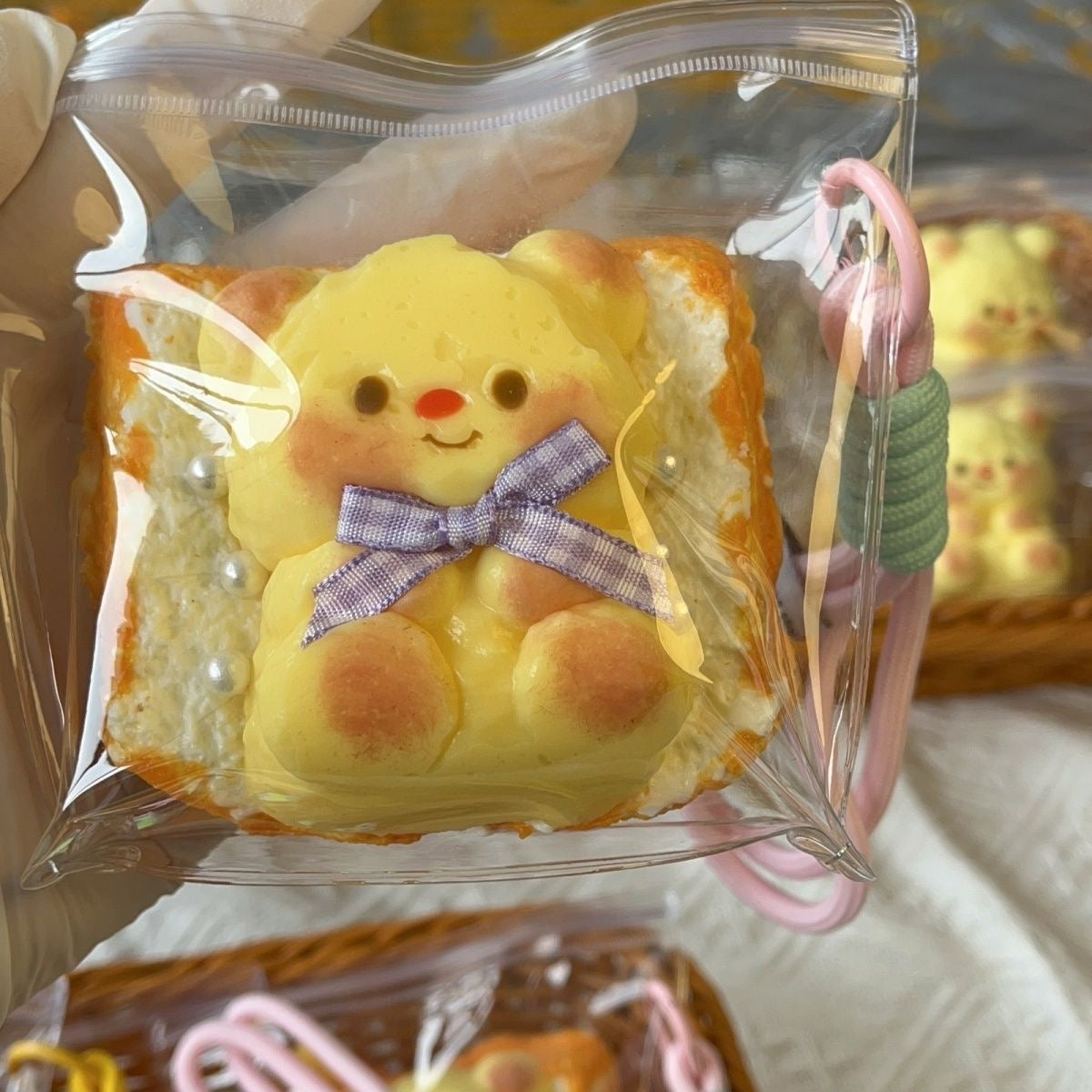 Handmade Silicone Bear & Toast Squishy Toy – product image 3