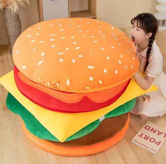 Deluxe Hamburger Plushie Set – Giant Plush Toy Food with Separate Ingredients — image 1