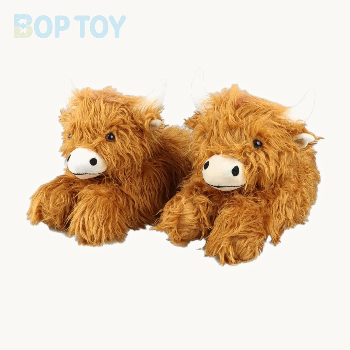 Fluffy Highland Cow Plush Slippers | Warm Indoor Animal Slides for Women & Men — image 4