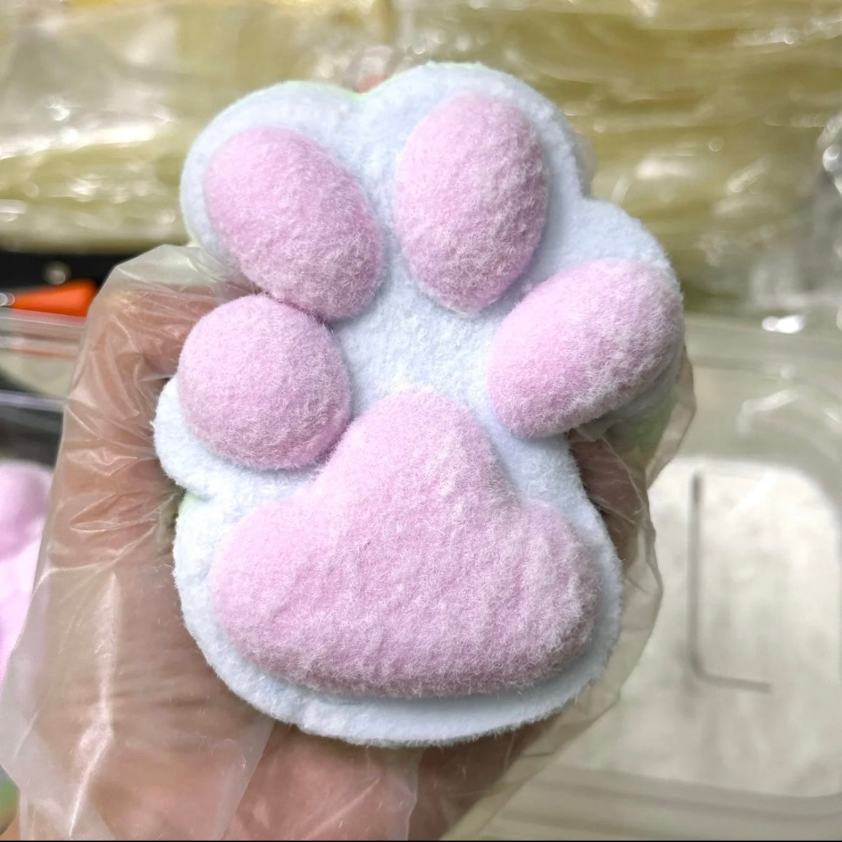 Handmade Silicone Rainbow Cat's Paw Stress Relief Squishy Toy – product image 6