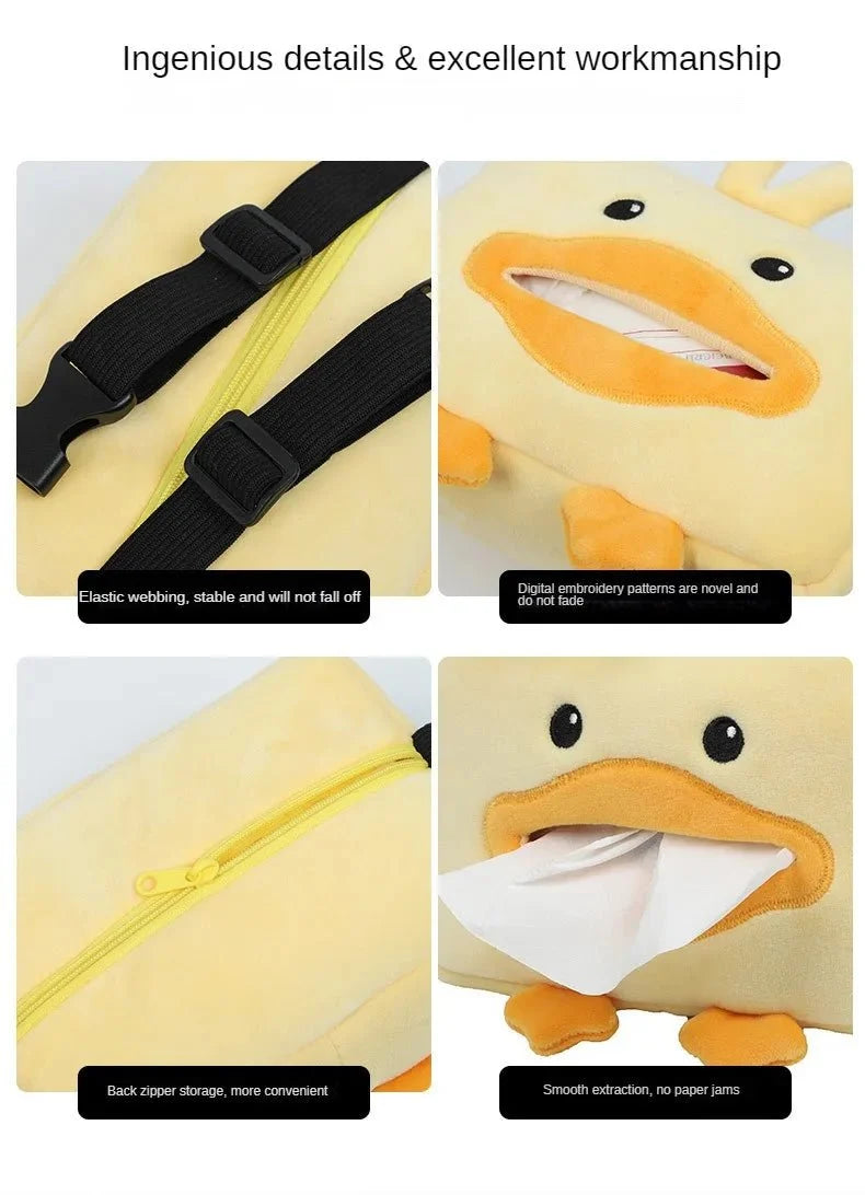 Duck Plushie Tissue Dispenser - Cute & Functional Car Accessory — image 12