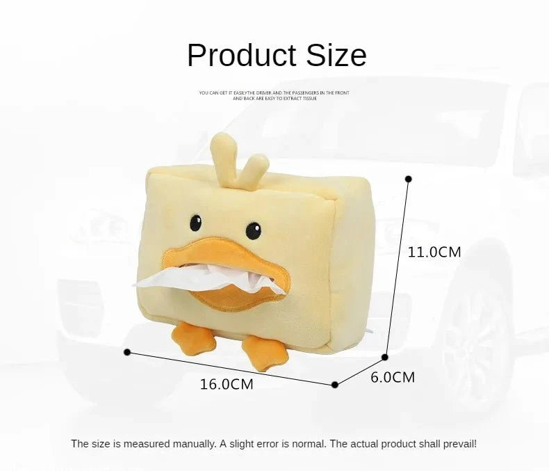 Duck Plushie Tissue Dispenser - Cute & Functional Car Accessory — image 13