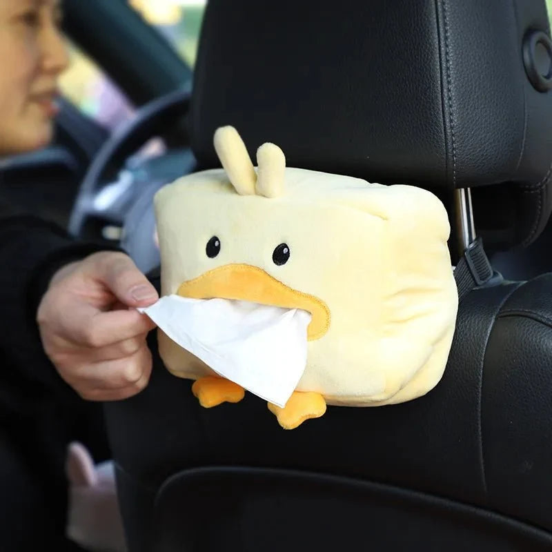Duck Plushie Tissue Dispenser - Cute & Functional Car Accessory — image 3