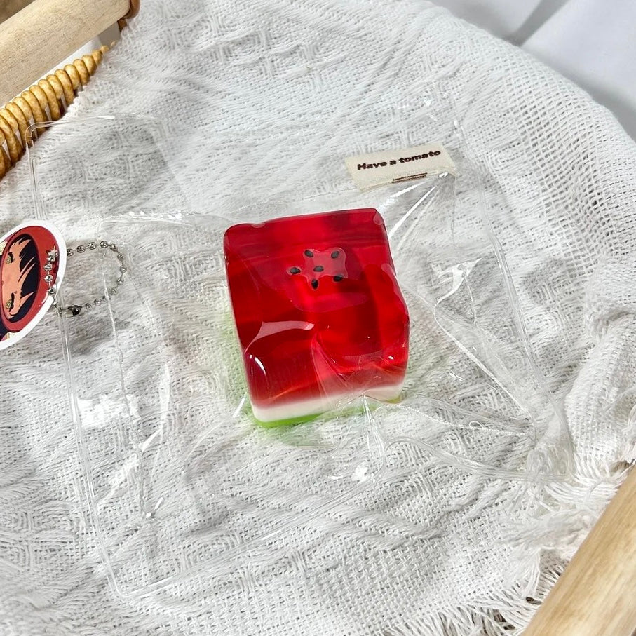 Transparent Watermelon Cube Taba Squishy Toy – product image 5