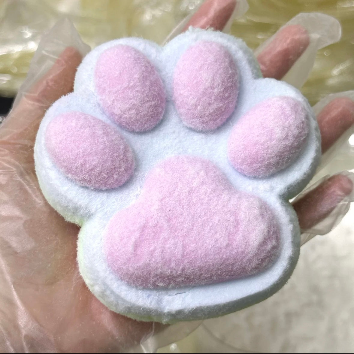 Handmade Silicone Rainbow Cat's Paw Stress Relief Squishy Toy – product image 3