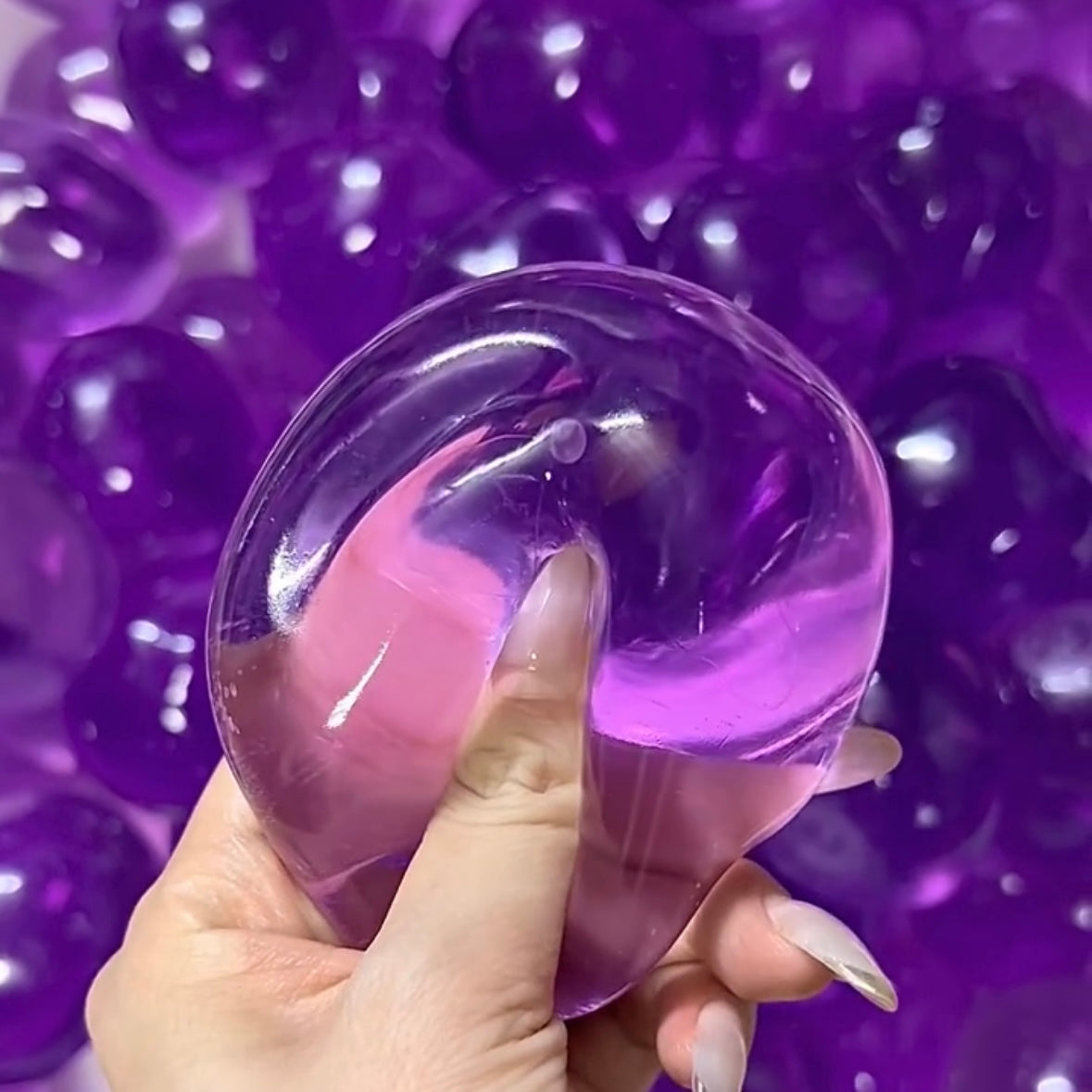 Vaseline Stress Ball Squishy Stress Relief Decompression Toy — Transparent / Lavender Purple / Lake Blue & More – product image 9