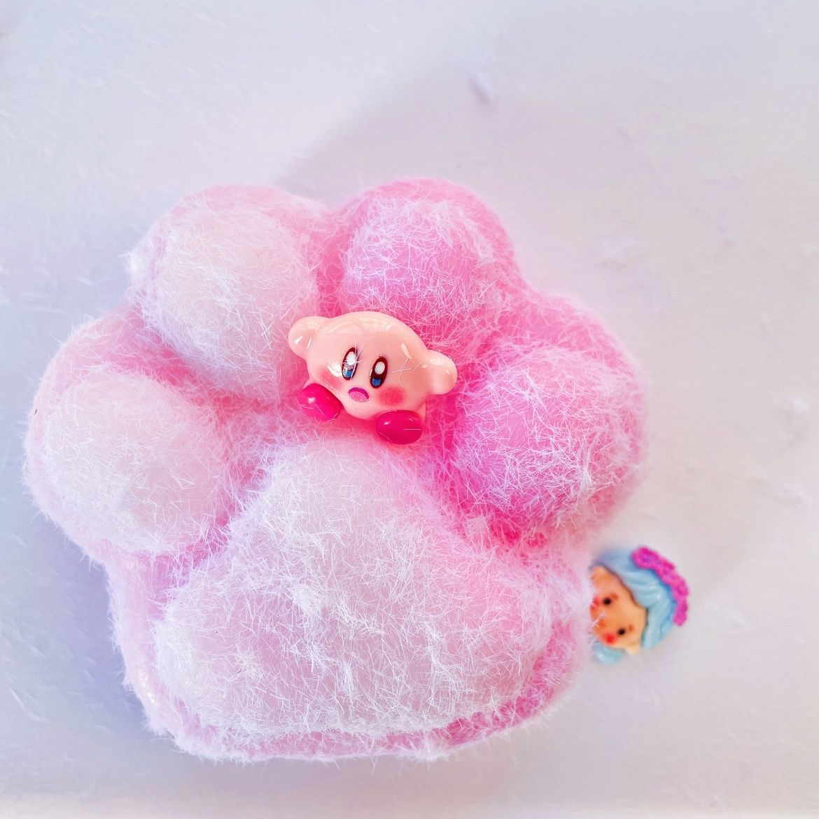 260g Handmade Silicone Cat's Paw Stress Relief Squishy Toy — pink & white / yellow & pink / pink & blue & More – product image 11