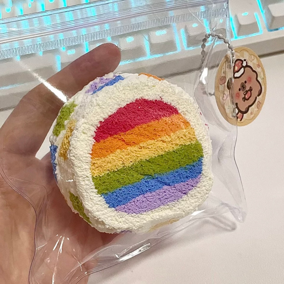 Handmade Rainbow Toast Taba Squishy Toy – product image 2